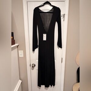Zara Black Long Sleeve Dress